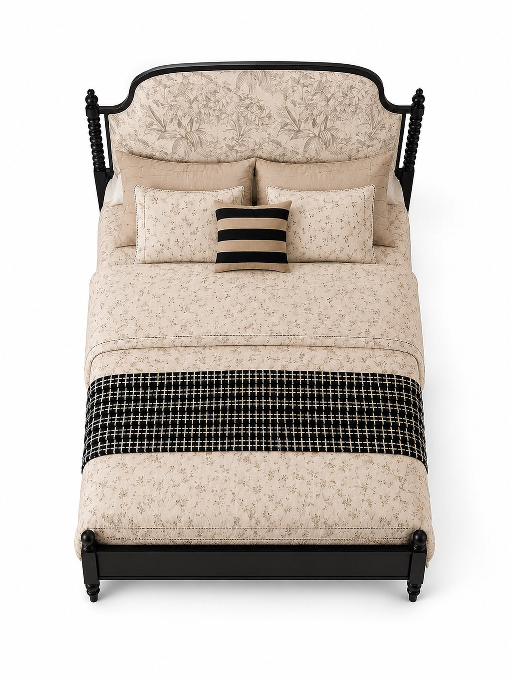 The Elowen Bed — Luxury Upholstered Solid Wood Bed
