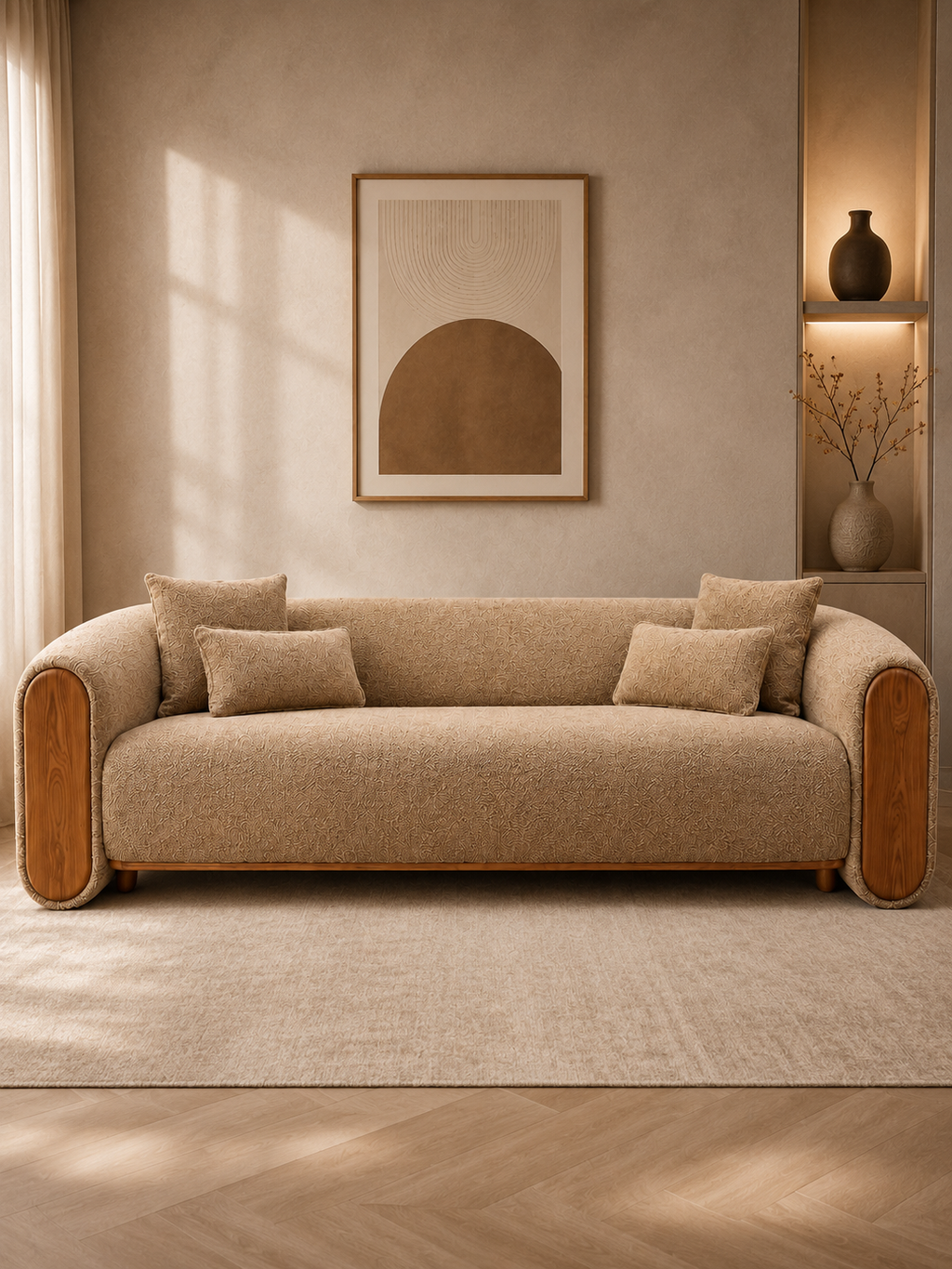 The Orleno Sofa — Luxury Modern Upholstered 3 Seater Sofa