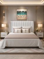 Swanky Modern And Luxury Upholstered Bed In Leatherette