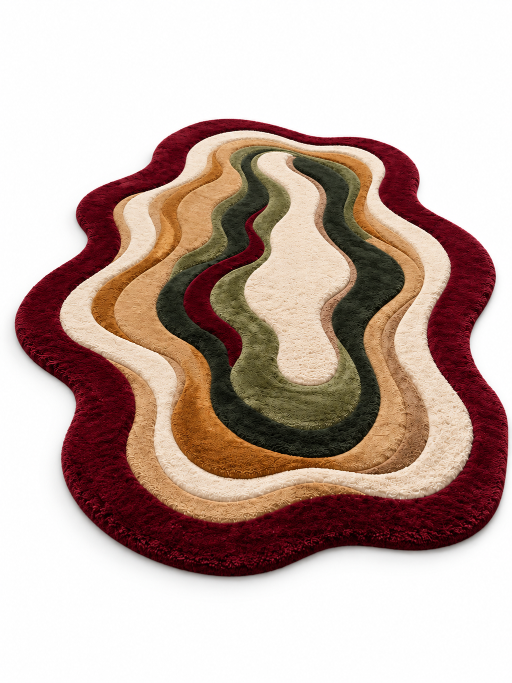 The Ember Vale Rug — Luxury Organic Layered Wave Area Rug