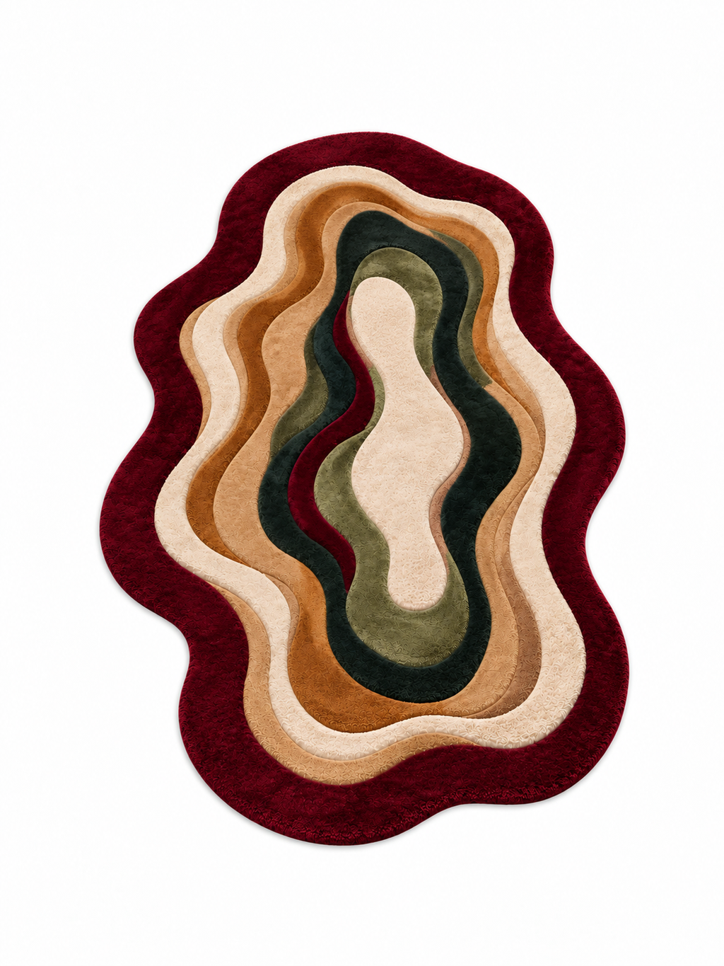 The Ember Vale Rug — Luxury Organic Layered Wave Area Rug