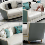 Prada Modern 3-Piece Set White Faux Leather Sofa Set