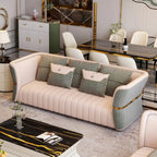 Calvin Contemporary Green 3 Seater Velvet Sofa