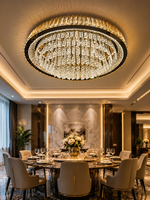 The Kivelle Chandelier — Luxury Crystal Ring Cascade Chandelier