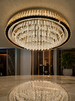 The Kivelle Chandelier — Luxury Crystal Ring Cascade Chandelier