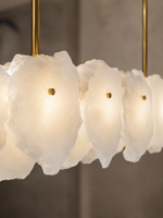 The Veloura Chandelier — Luxury Cloud Glass Linear Pendant Chandelier