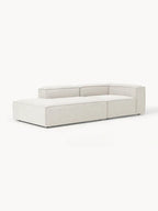 The Solene Sofa — Modular Three-Seater, White Bouclé Upholstery