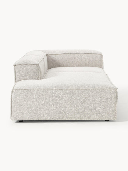 The Solene Sofa — Modular Three-Seater, White Bouclé Upholstery