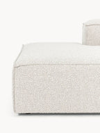 The Solene Sofa — Modular Three-Seater, White Bouclé Upholstery