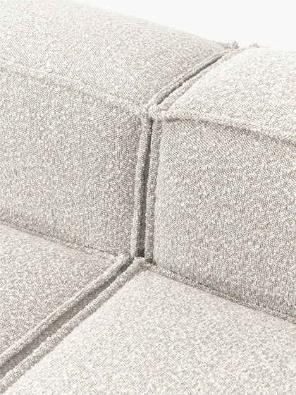 The Solene Sofa — Modular Three-Seater, White Bouclé Upholstery