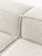 The Solene Sofa — Modular Three-Seater, White Bouclé Upholstery