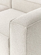 The Solene Sofa — Modular Three-Seater, White Bouclé Upholstery
