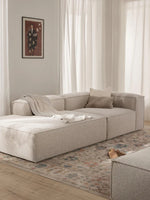 The Solene Sofa — Modular Three-Seater, White Bouclé Upholstery