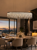 The Elvaris Chandelier — Luxury Crystal Cascade Ring Chandelier