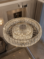 The Luméra Chandelier — Luxury Crystal Halo Cascade Chandelier
