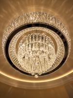 The Luméra Chandelier — Luxury Crystal Halo Cascade Chandelier