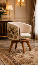 The Willow Wren Chair — Luxury Teak Wood Accent Chair
