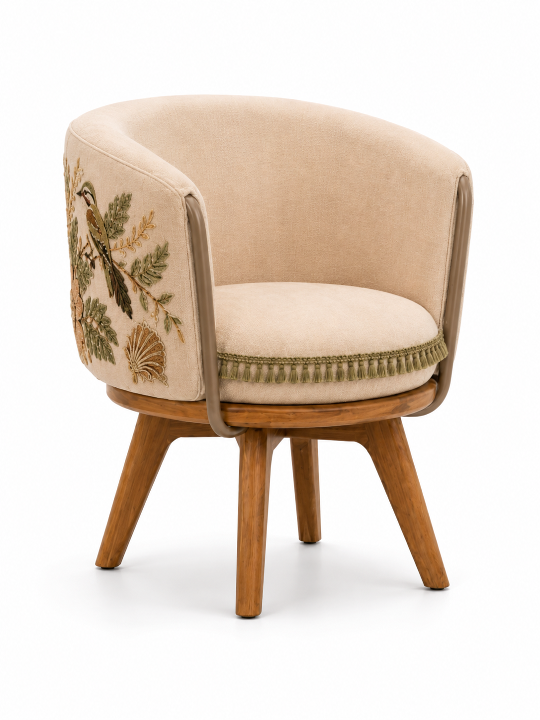 The Willow Wren Chair — Luxury Teak Wood Accent Chair