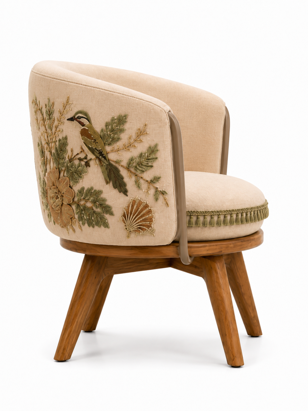 The Willow Wren Chair — Luxury Teak Wood Accent Chair