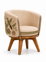 The Willow Wren Chair — Luxury Teak Wood Accent Chair