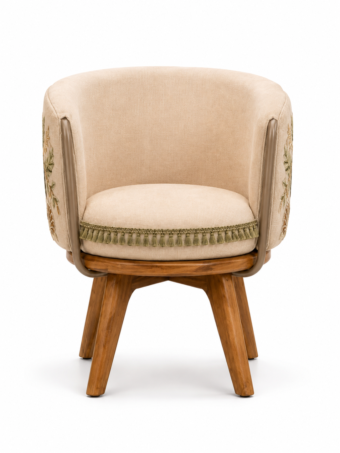 The Willow Wren Chair — Luxury Teak Wood Accent Chair