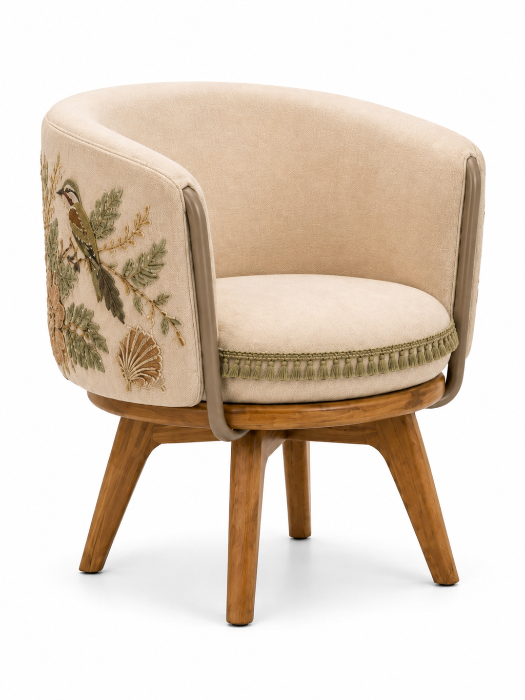 The Willow Wren Chair — Luxury Teak Wood Accent Chair