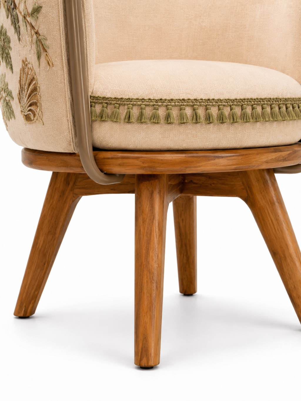 The Willow Wren Chair — Luxury Teak Wood Accent Chair