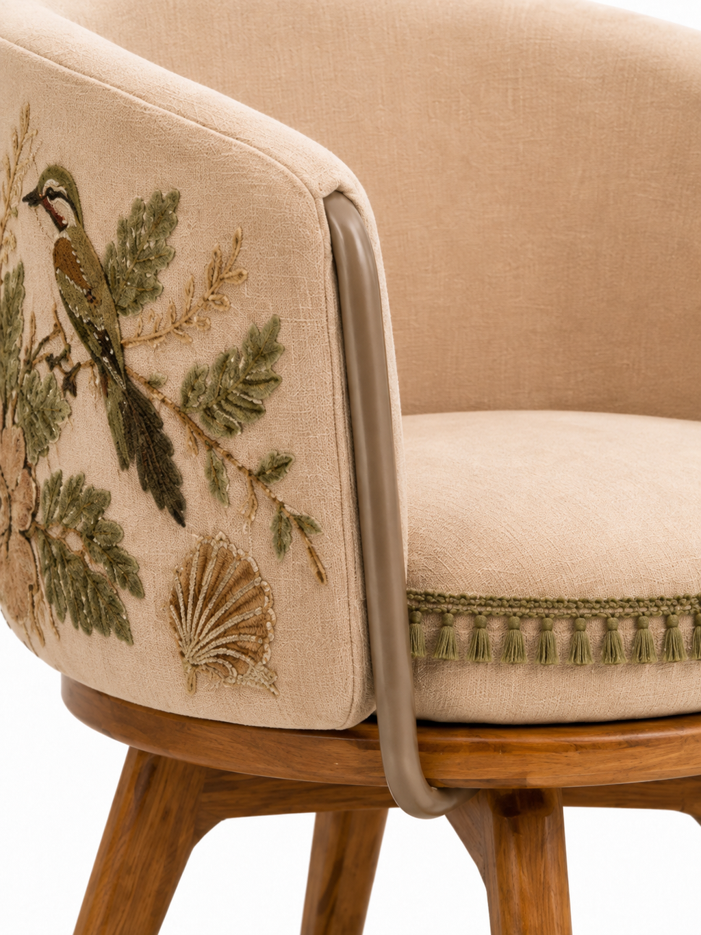 The Willow Wren Chair — Luxury Teak Wood Accent Chair
