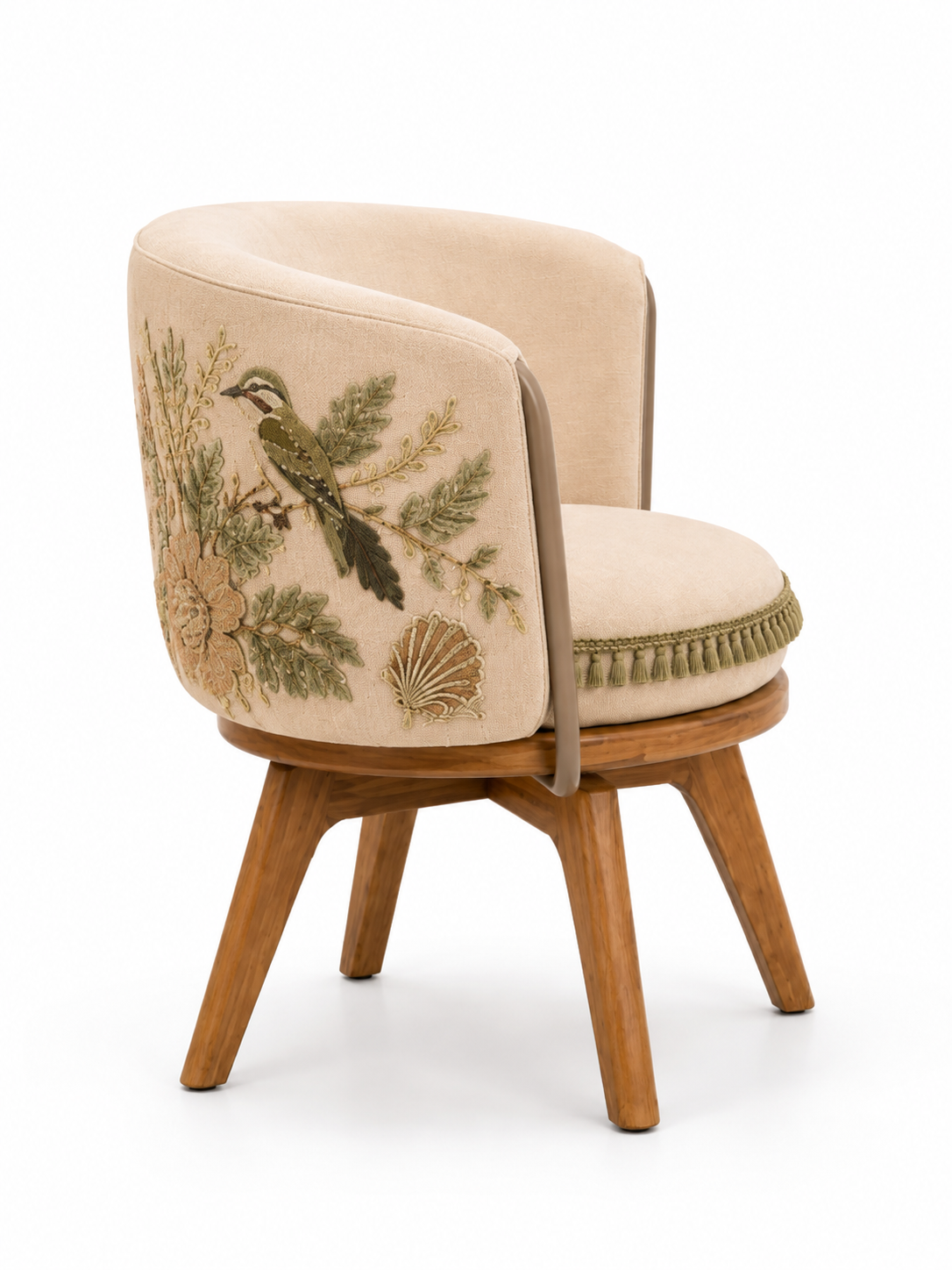 The Willow Wren Chair — Luxury Teak Wood Accent Chair