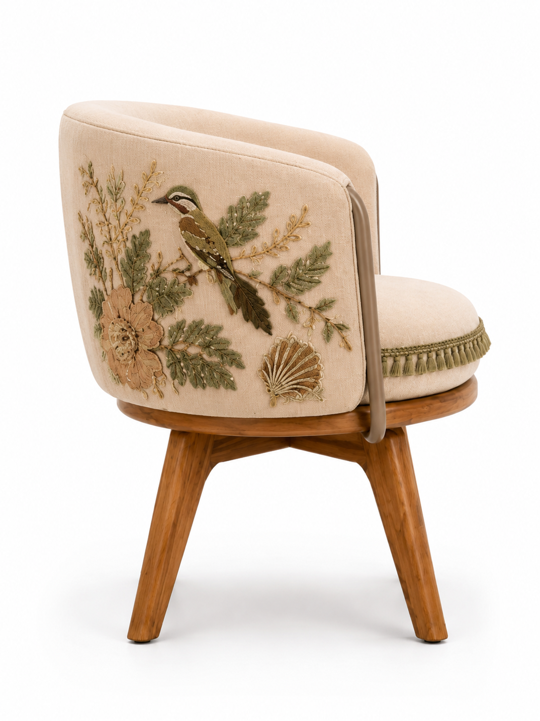 The Willow Wren Chair — Luxury Teak Wood Accent Chair