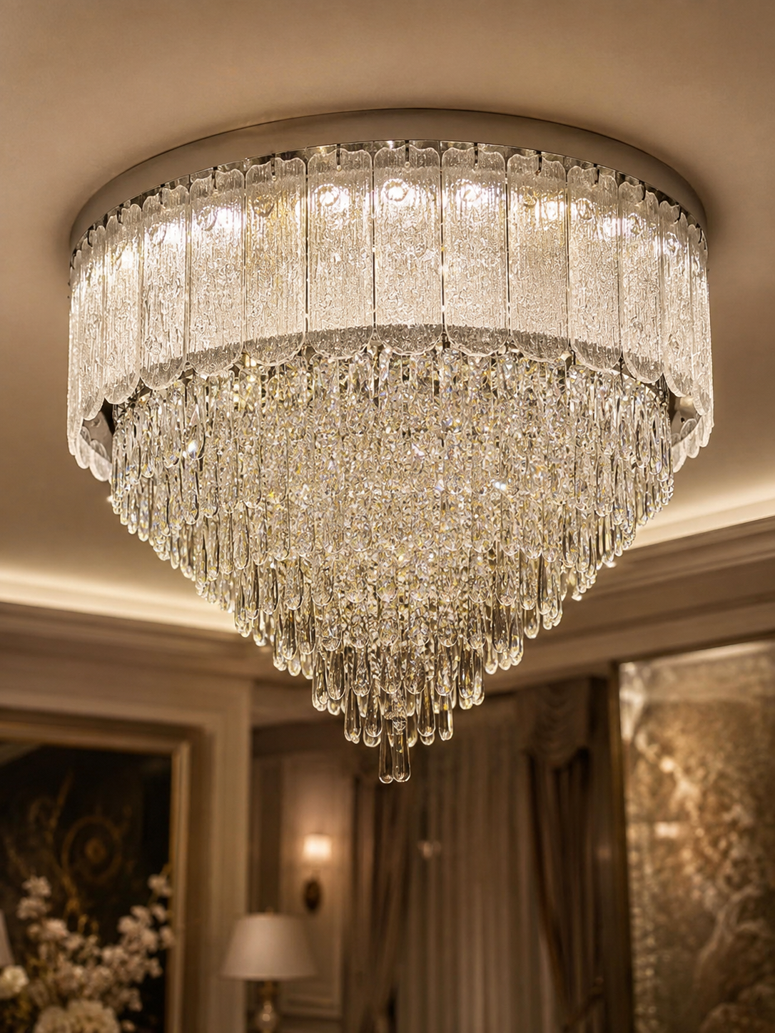 The Havelisse Cascade — Luxury Crystal Tiered Chandelier