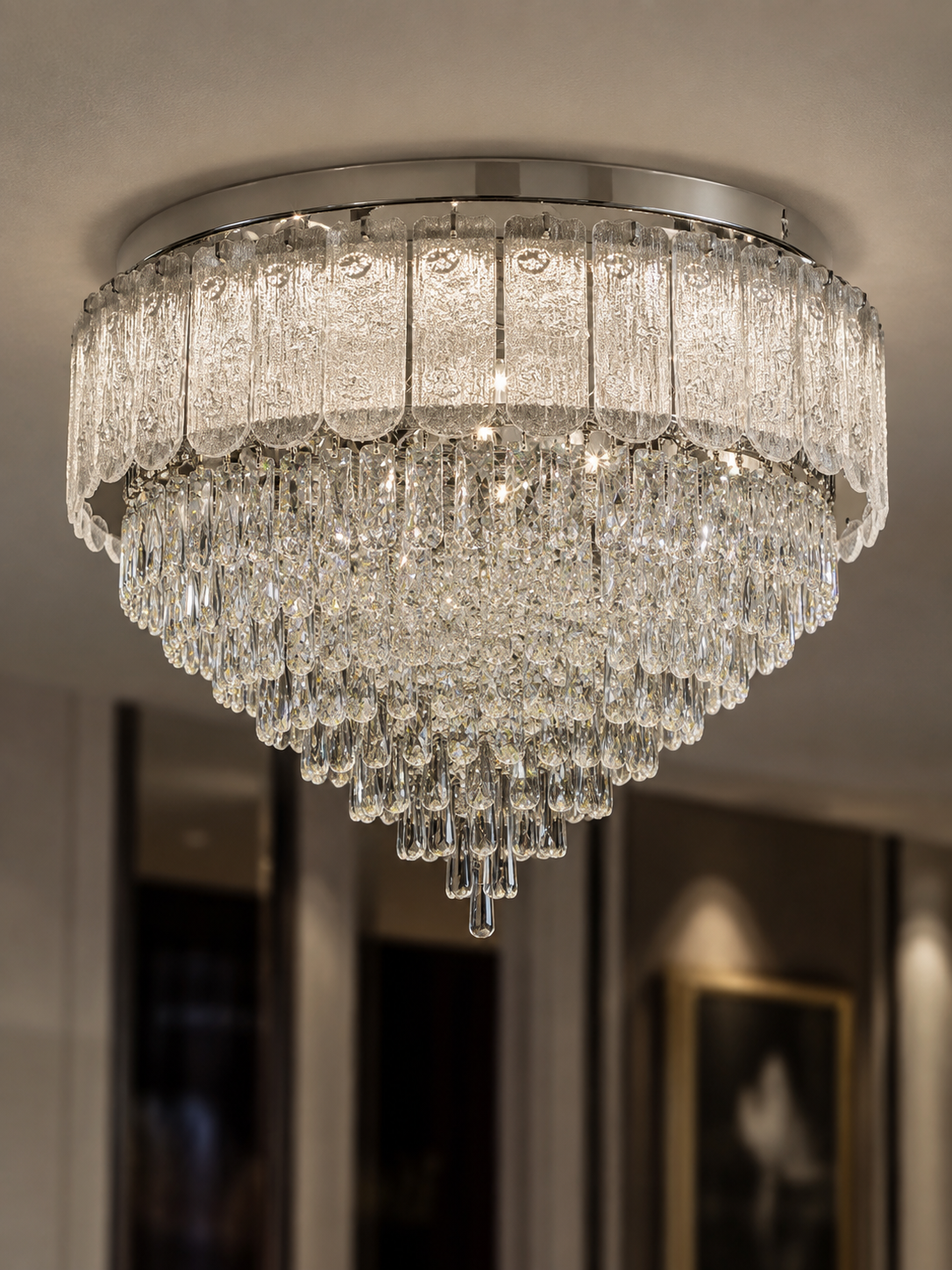 The Havelisse Cascade — Luxury Crystal Tiered Chandelier