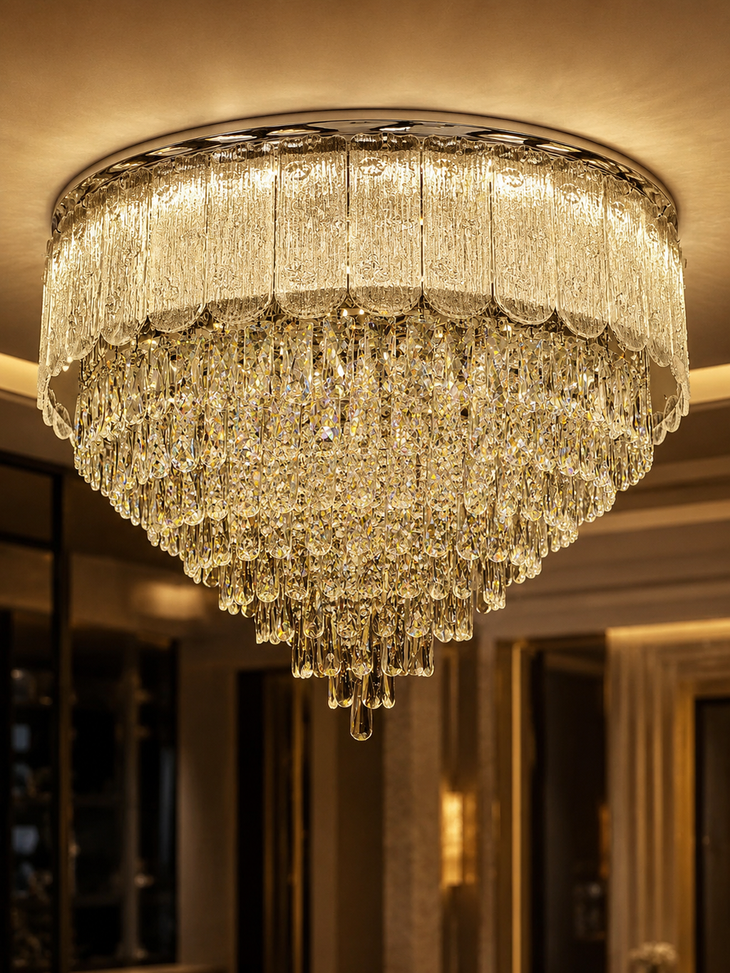 The Havelisse Cascade — Luxury Crystal Tiered Chandelier