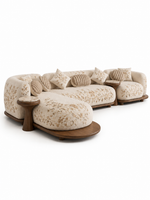 The Seravelle Sofa — Luxury Curved Botanical 6 Seater Sofa