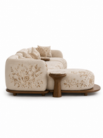 The Seravelle Sofa — Luxury Curved Botanical 6 Seater Sofa
