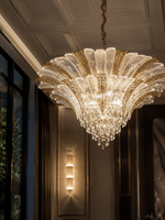 The Kalythra Cascade Chandelier — Luxury Crystal Feather Ceiling Light