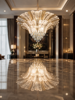 The Kalythra Cascade Chandelier — Luxury Crystal Feather Ceiling Light
