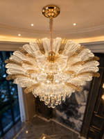 The Kalythra Cascade Chandelier — Luxury Crystal Feather Ceiling Light