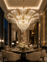 The Kalythra Cascade Chandelier — Luxury Crystal Feather Ceiling Light