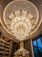 The Kalythra Cascade Chandelier — Luxury Crystal Feather Ceiling Light
