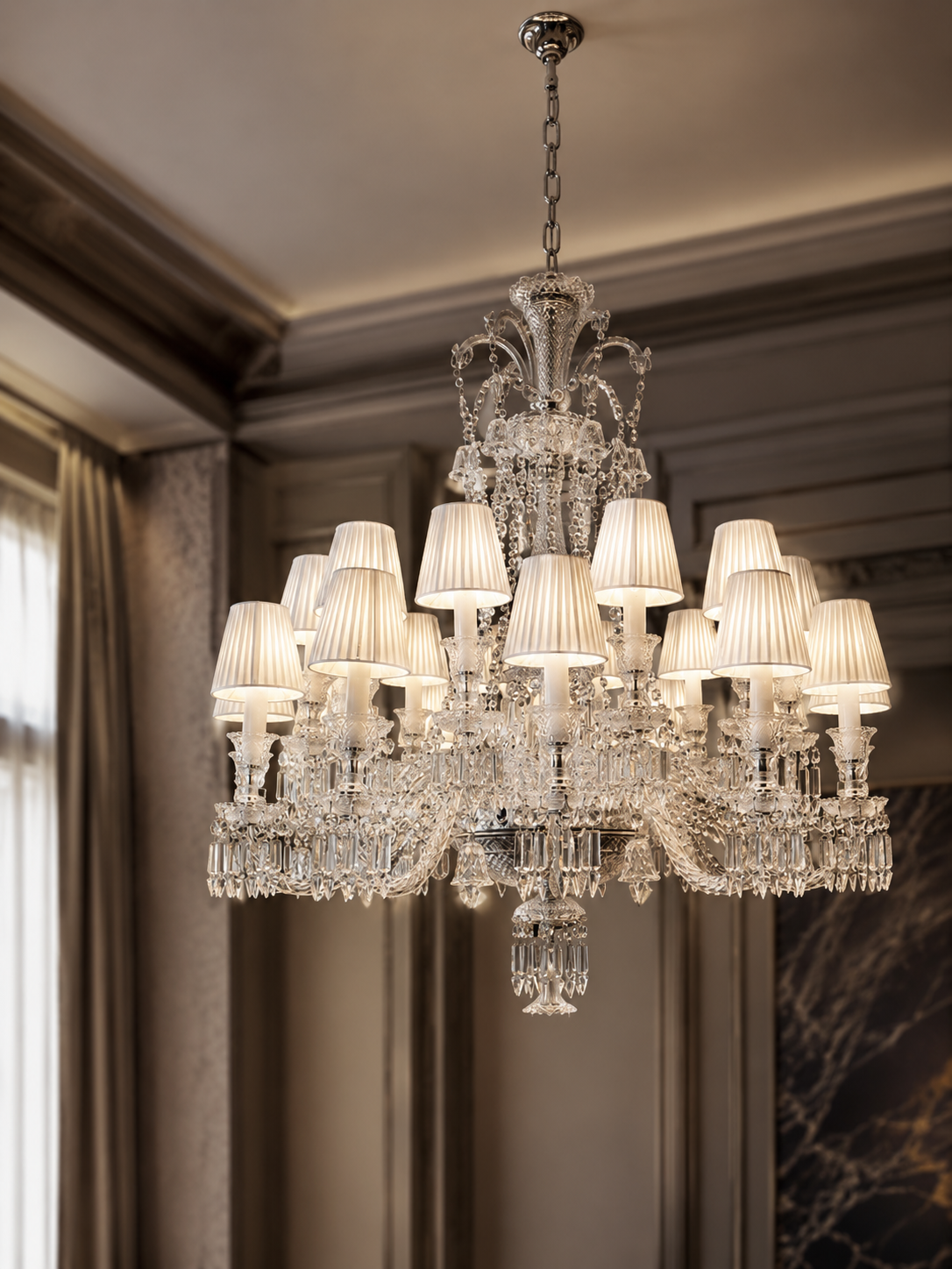 The Clarivelle Chandelier — Luxury Crystal Shade Chandelier
