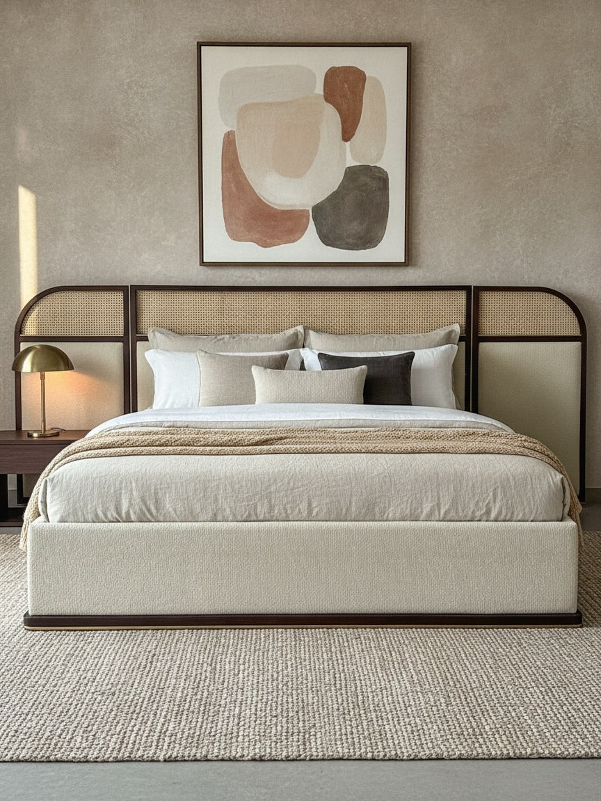 The Havencrest Bed — Luxury Solid Wood & Cane Designer Bed