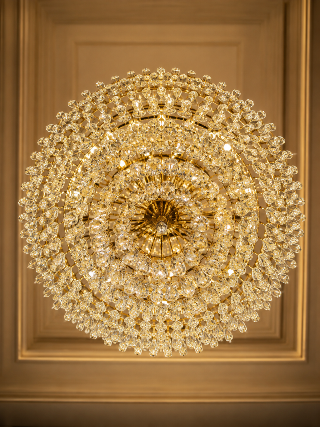 The Wisterelle Chandelier — Luxury Tiered Crystal Drum Chandelier