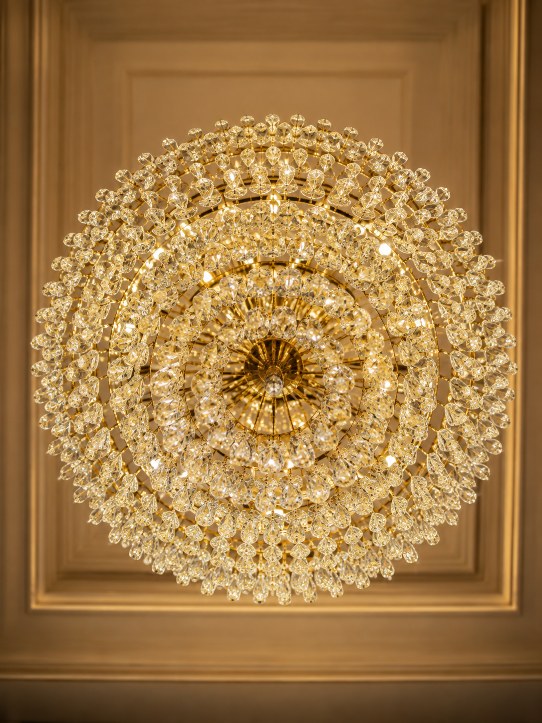 The Wisterelle Chandelier — Luxury Tiered Crystal Drum Chandelier