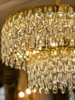 The Wisterelle Chandelier — Luxury Tiered Crystal Drum Chandelier