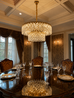 The Wisterelle Chandelier — Luxury Tiered Crystal Drum Chandelier