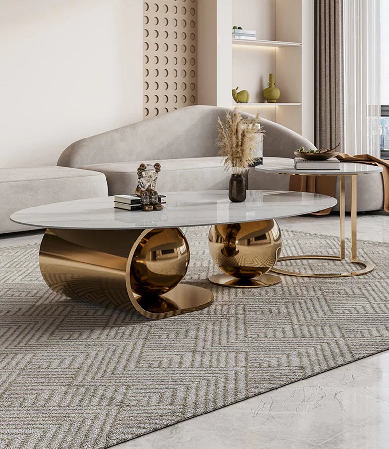 Roxy Modern Center Table With Metal Base