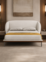 The Orelisse Bed — Luxury Curved Upholstered Bed with Wraparound Headboard