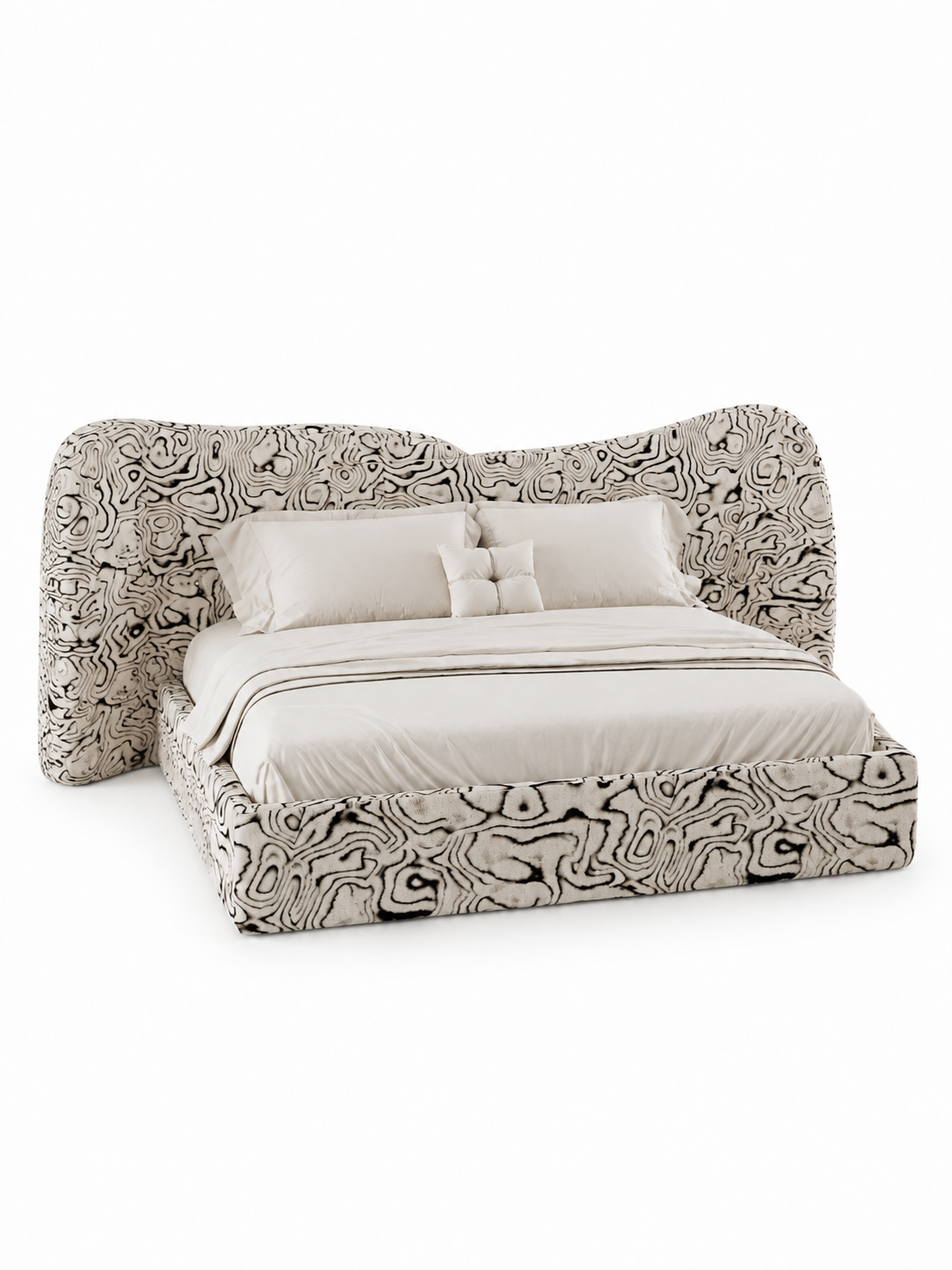 The Gravessa Bed — Luxury Artistic Upholstered Bed