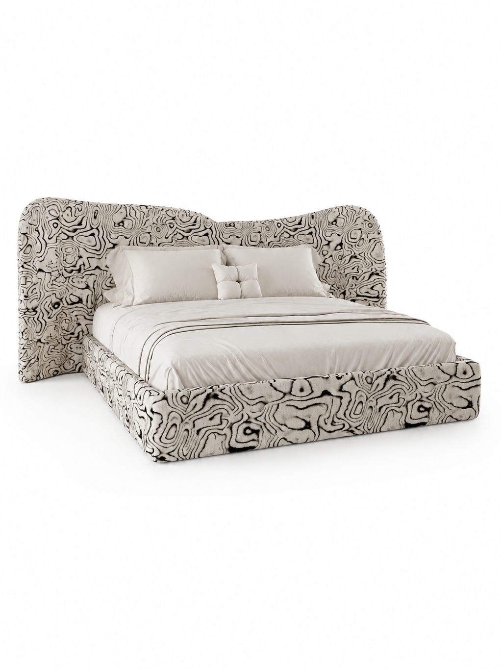 The Gravessa Bed — Luxury Artistic Upholstered Bed